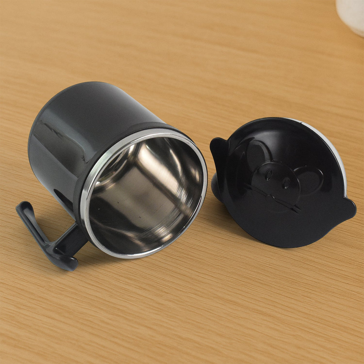 1 Pc Apex Cat Mug – 250ml Stainless Steel Insulated Mug with Cute Cat Print – Leak-Proof Lid for Kids & Gifting