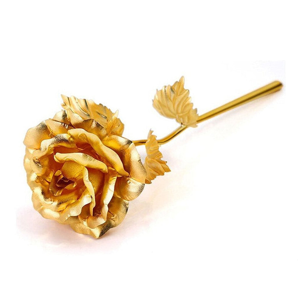 Golden Rose - Elegant Metal Decorative Piece for Home and Office