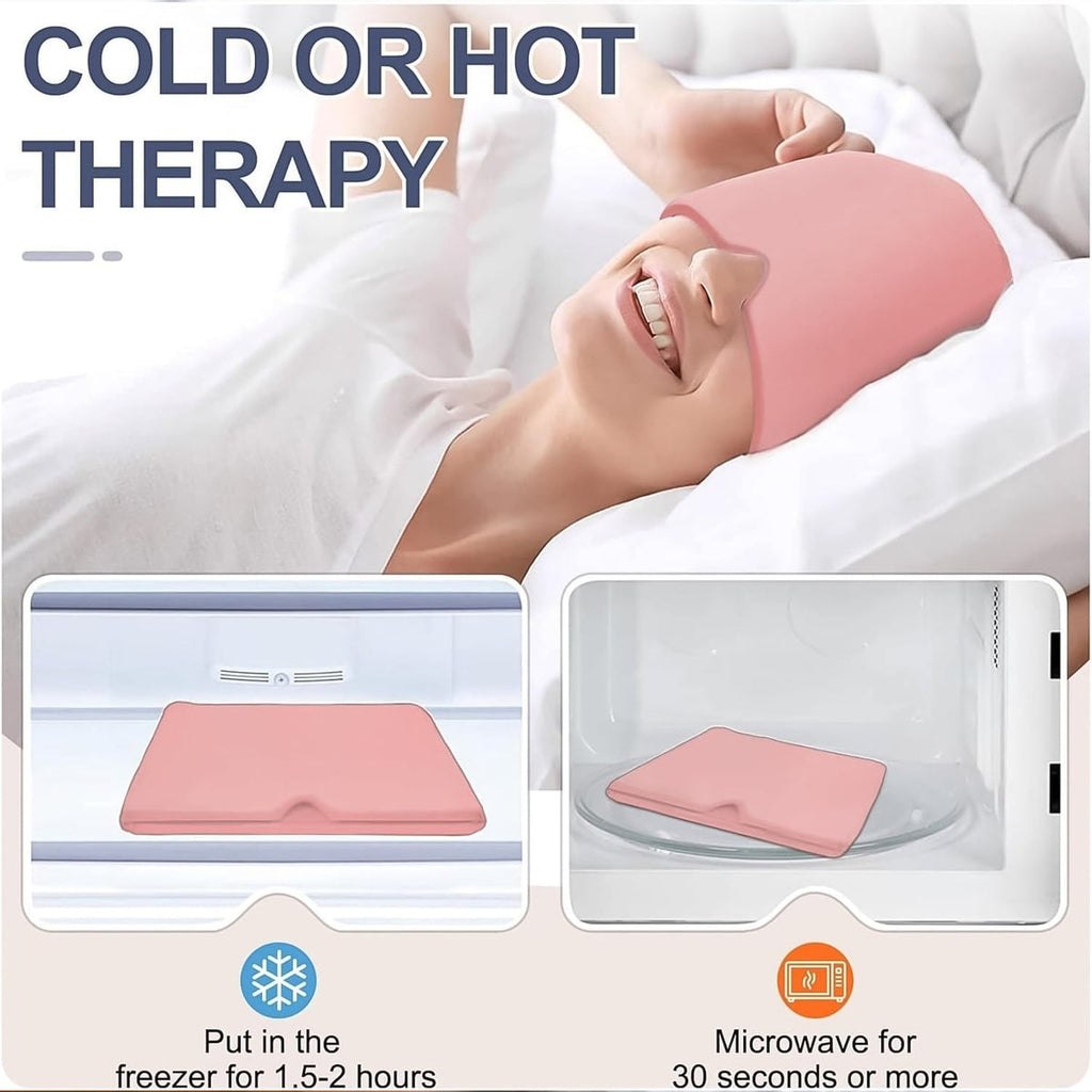 Wearable ice head wrap for natural headache pain relief